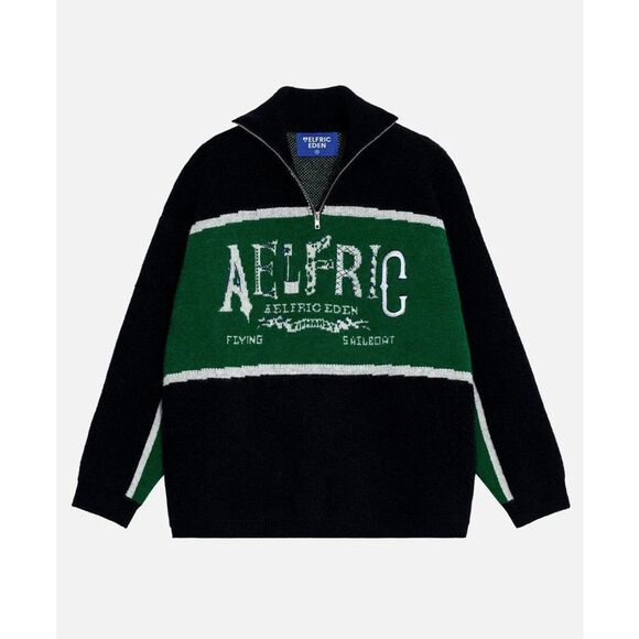 AELFRIC EDEN Other - AELFRIC EDEN JACQUARD HALF ZIP SWEATER SIZE M  NWT